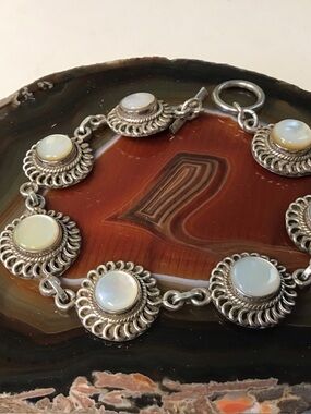 Sterling MOP Link Bracelet